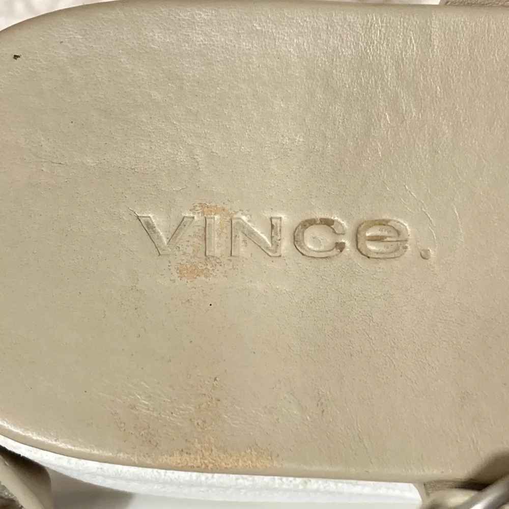 Vince Womens Westport Tan Leather Strap Platform Casual Sandals Shoes SZ 6.5